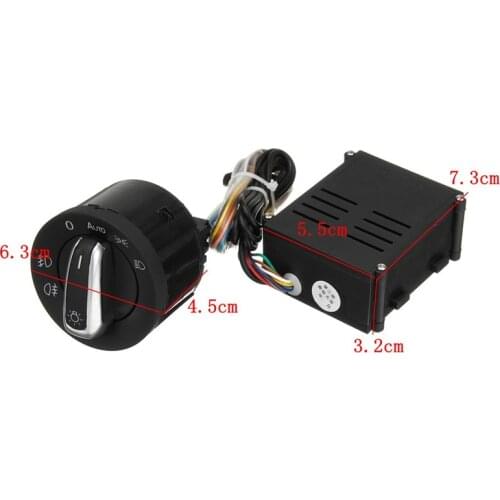Car Automatic Headlight Sensor HeadLamp Knob Black Headlight Switch Control Module For VW T5 T5.1 Transporter 2003-2015