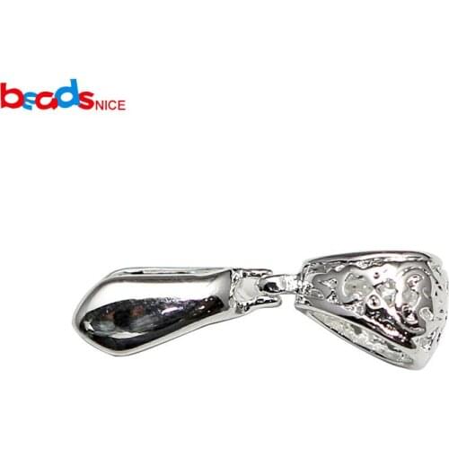 Beadsnice ID23220smt2 50pcs/lot Brass Pinch Bail For Dangle Pendant Charm Holder Jewelry Bail