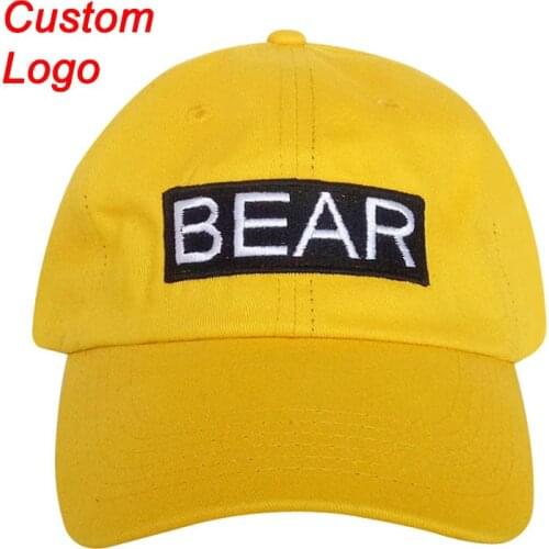 Custom logo baseball cap dad hat unisex adjustable size women men unstructured caps back strap snapback 100% cotton Sun hat
