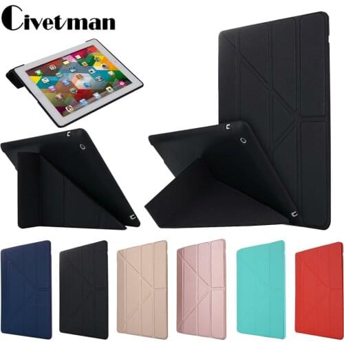 For Apple ipad 2 3 4 Case, Cover for New ipad 2, Flip Case for ipad 4, Smart Cover for ipad 3 Funda Thin Stand Holder Coque Case