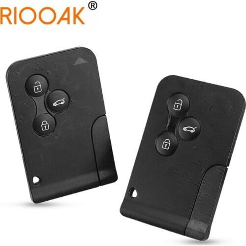 3 Buttons Replacement Key Card Shell Case Cover Remote Car Key Fob for Renault Clio Megane Grand Scenic