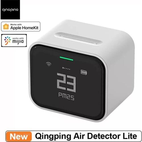 Qingping Air Detector Lite Retina Touch IPS Screen Touch Operation Pm2.5 Air Monitor Work with Apple Homekit Mijia APP
