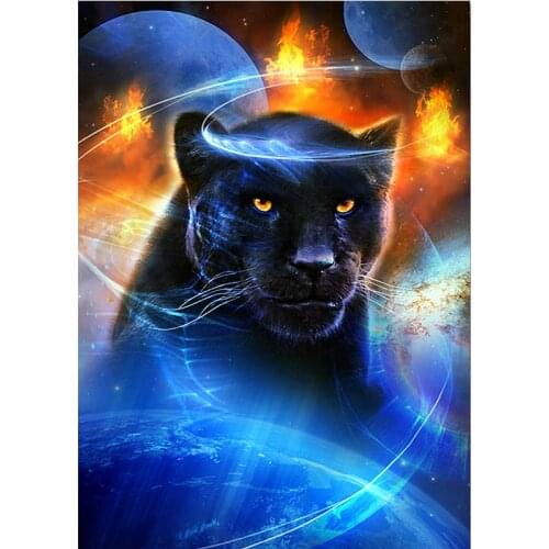 Hot Sale Diamond Painting Universe Panther Full Square/Round Diamond Embroidery Pictures Of Rhinestones Diamond Mosaic Dropship