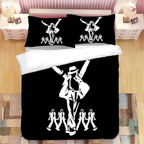 Michael Jackson 3D bedding set Duvet Covers Pillowcases Cartoon Michael Jackson comforter bedding sets bedclothes bed linen