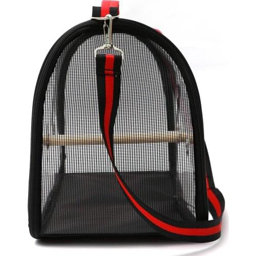 Lightweight Bird Carrier Cage Transparent Clear PVC Breathable Parrots Travel Bag HY99