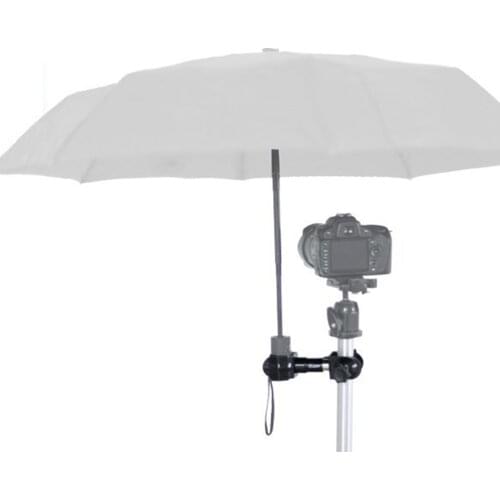 Metal Tripod Umbrella Holder for Camera Bracket Stand Clamp Photography Hot Sun Rain Shadow Adjustable Accessory
