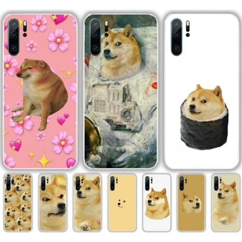 Doge Meme Kabosu Cute funny Phone Case For Huawei P20 P30 P40 lite Pro P Smart 2019 Mate 10 20 Lite Pro Nova 5t