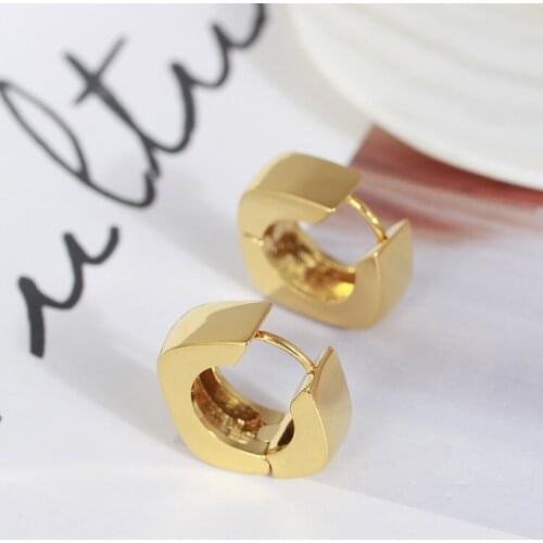Trendy Street Shooting Metal Wind Irregular Circle Earrings