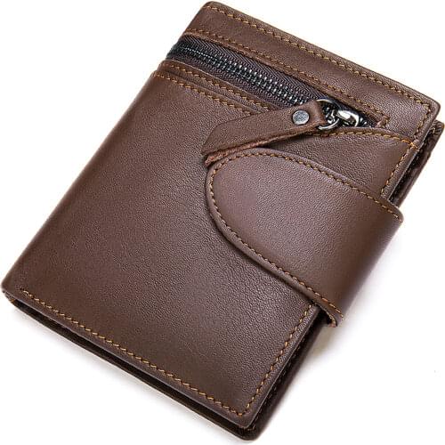 Mens Wallet Genuine Leather Coin Purse Slim/ Mini Wallets Male Money Bags Men Leather Wallet for Card Wallet Purse