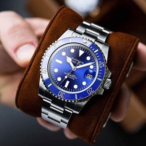 GUANQIN 2021 New Mens Mechanical Wristwatch Janpan NH35 Luxury Automatic Watch for men Sport waterproof clock man uhren herren