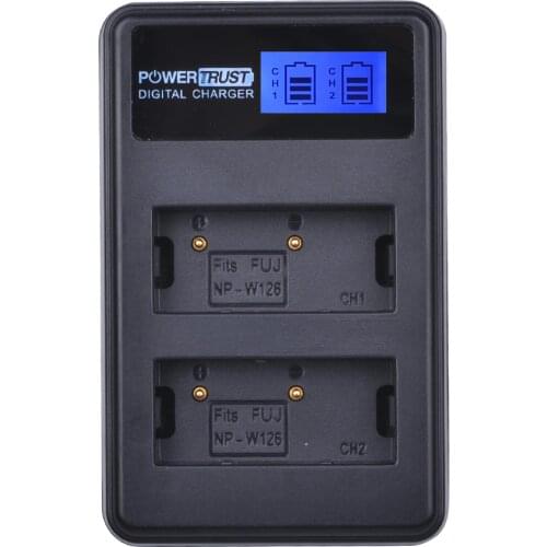 NP-W126 NPW126 NP W126 LCD USB Dual Charger for Fujifilm FinePix HS30EXR HS33EXR X-Pro1 X-E1 X-E2 X-M1 X-A1 X-A2