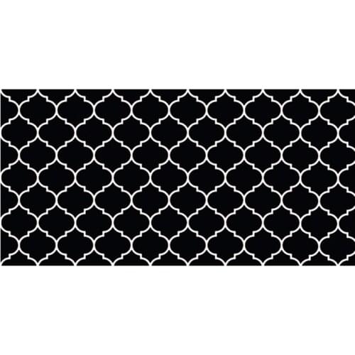 Nordic Black White Cyan Moroccan Pattern Microfiber Beach Travel Towel Modern Geometric Quatrefoil Bath Shower Towel Face Hand