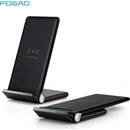 15W Fast Wireless Charger Stand Foldable USB Charging Holder for iPhone 12 11 Pro Max XS XR X 8 Samsung S21 S20 S10 Note 20 10 9