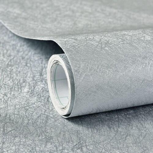 Silk Pattern Self-adhesive Wallpaper PVC Solid Color Waterproof Background Home Decor Vinyl Sticker Removable Mural in Rolls