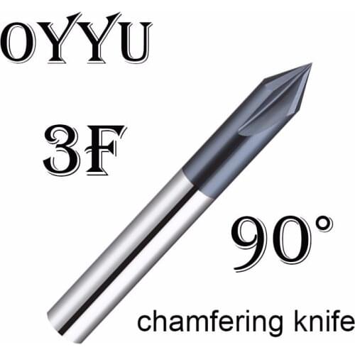 Steel Chamfer Knife 3 Blade 90 & Deg; Cemented Carbide Chamfer Knife Numerical Control Stand Milling Cutter Processing Center