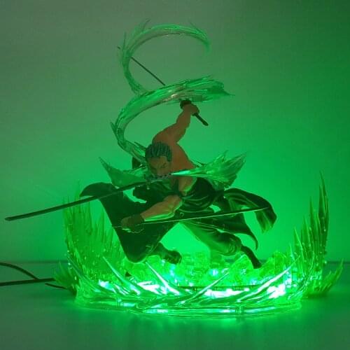 Lampara One Piece Zoro Sanzen Sekai Three Thousand Worlds Led Night Lights One Piece Remote Control Color Changing Anime Lamp
