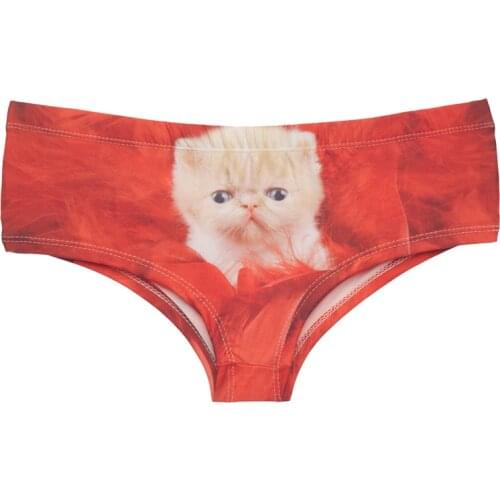 Cute Animal Print Seamless Women Panties Sexy Low-Waist Breathable Lingerie Temptation Hip-Up Briefs Comfortable Girls Underwear