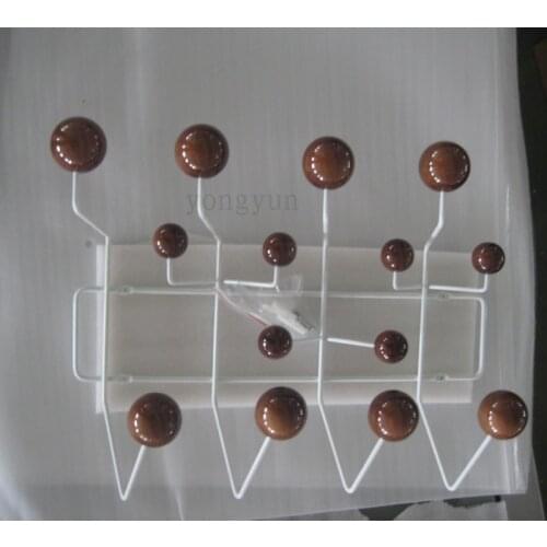 White frame +walnut color ball shelf color Edisson home as typical fashion candy Hang It All coat rack hook coat hangers