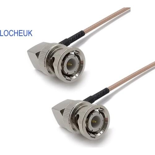 HD SDI Video Connector RG179 Cable BNC Male Right Angle to BNC Male Plug Right Angle Coaxial Cable for BMCC Blackmagic Camera
