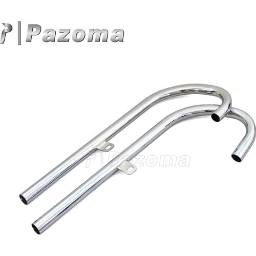 Chrome Motorcycle Exhaust Muffler Silencer Pipes 24HP Tube for BMW Ural K750 M1 M72 R71 R12 and Dnepr MT12 Sidecar