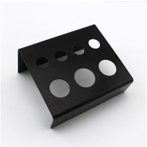 High Quality Professional Black Stainless Steel Tattoo Cup Bracket Pigment Cap Holder Stand 7 Holes Supply Wholesale