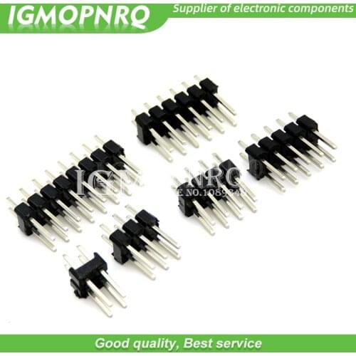 2.54mm Double Row Male 2~40P Breakaway PCB Board Pin Header Connector Strip Pinheader 2 * 2/3/4/6/8/10/12/15/20/40P For Arduino