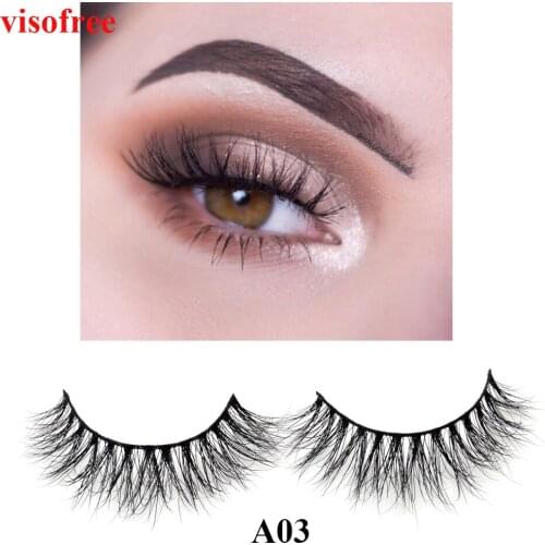 Visofree eyelashes 3D Mink Hair False Eyelashes Natural Thick Long Mink Eyelashes Eye Lashes Makeup Beauty Extension Tools