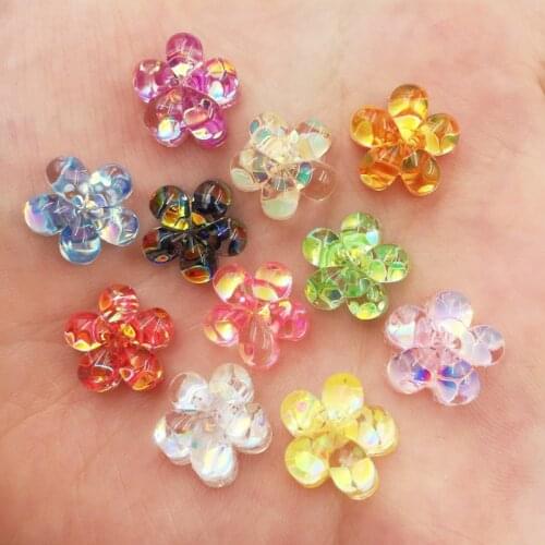 40Pcs Mix 12mm Resin Glitter Paillette Filled Flower Flatback Cabochon Rhinestone Scrapbook DIY Wedding Buttons Ornament Craft