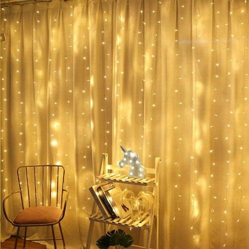 50pcs Hanging Fairy String Curtain light 2m*2m 160leds Xmas Christmas Wedding Garden party Window Twinkle Wall Decoration EU220V