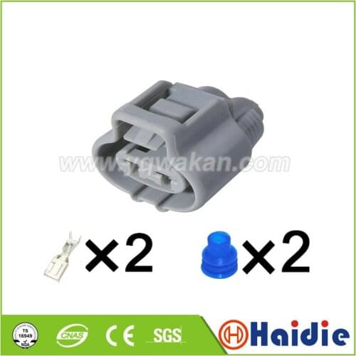 Free shipping 5sets 2pin tyco gray color Toyota RAV4 Buick electronic fan plug wire harness connector 176146-6