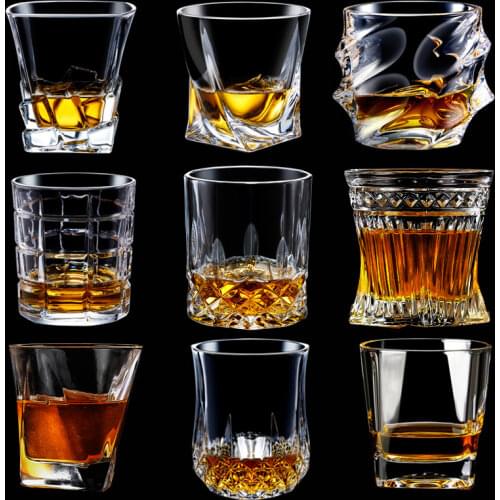 European style whiskey glass home glass wine glass crystal wine glass bar spirit glass beer glass wine set hot sale good quality