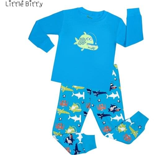 100 New Summer Baby Pajamas Kids 2pc Long Sleeve Pijamas for 2-8Years Pijama for Kids Girl Children Sleepwear