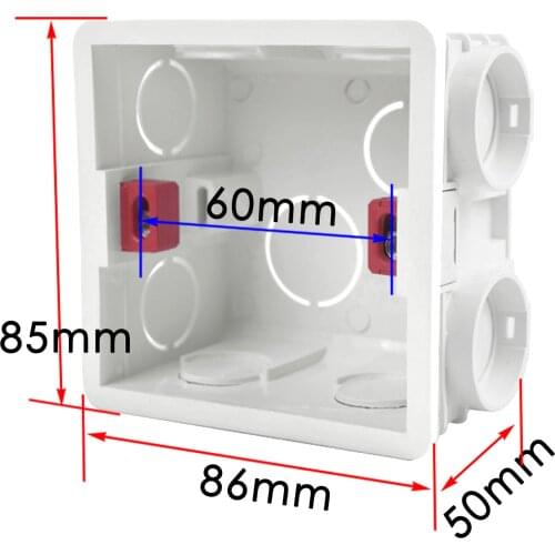 EU UK Switch Junction Box For Sonoff TX T1 T2 T3 Wif Light Switch, 86 Type Internal Mounting Switch Box