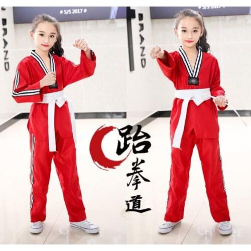Cotton Material White Taekwondo Uniform for Kids and Adult 110cm To 190cm Black White Strip Taekwondo Dobok
