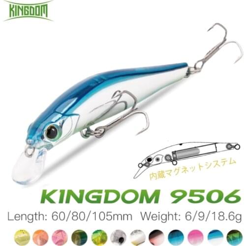 Kingdom Hot-Selling Jerkbaits Lures 60mm/6g 80mm/9g 105mm/18.6g Sinking Minnow Swimbait Isca Artificial Bait Fishing Wobblers