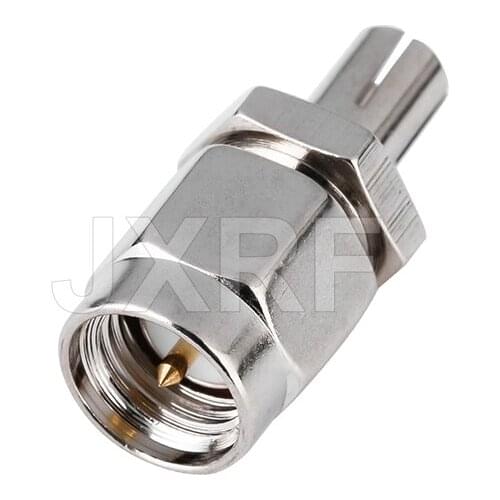 JXRF Coaxial Adapter SMA Male Plug to TS9 Male Plug Straight Nickel plated SMA to TS9 Connector