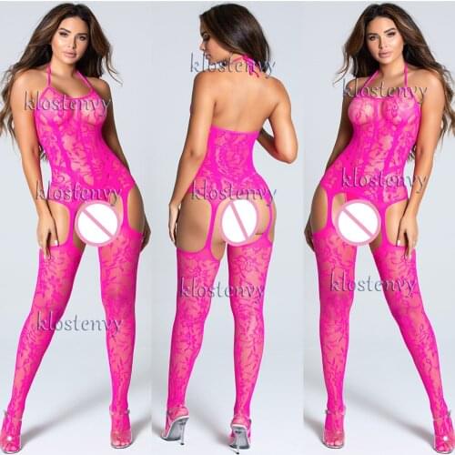 Lacy Garter Dress With Body Stockings For Women Sexy Lingerie Erotic Porno Bodystocking Lenceria Transparente Mujer Latex Porn