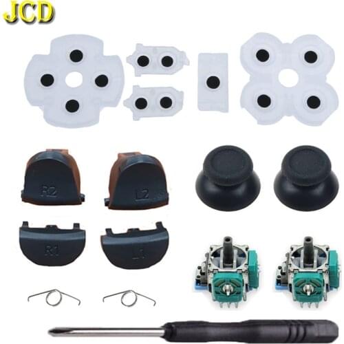 L1 R1 L2 R2 Trigger Buttons 3D Analog Rocker Joysticks Cap Conductive Rubber Button For PS4 JDM-010 JDS-040 / 030 Controller