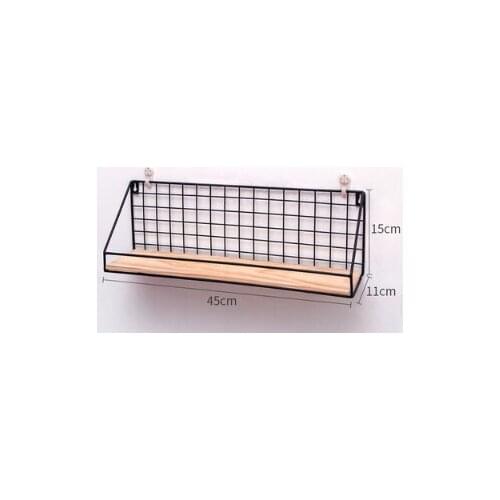 Lovely dormitory wall bedside cosmetics stationery storage super bearing 10 kg hollow fence design shelf J06