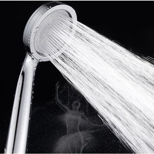 Shower Head Handheld Pressurized Shower For Water Heater Ultra-thin Electroplating Nozzle Boosting Spray Bathroom Accessories