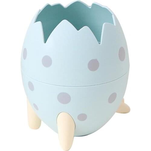 Desktop Pen Holder Cute Cartoon Dinosaur Egg Pencil Cup Organizer Holder Multifunction Cosmetic Brush Organizer Rack Container