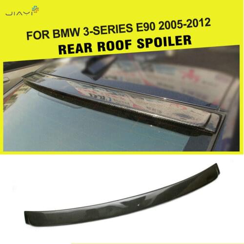 Real Carbon Fiber Rear Roof Spoiler Wing Top Lip Racing For BMW 3 Series E90 4D 4 Door Sedan M3 2006-2011 Sport M-tech AC