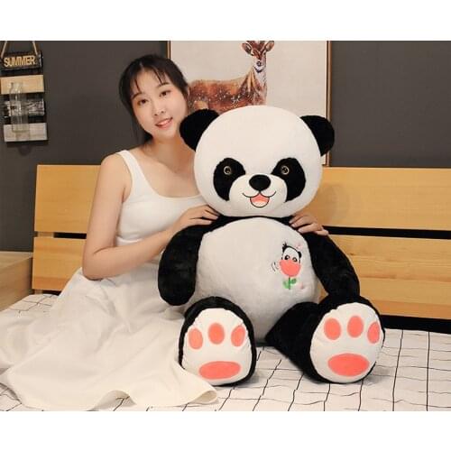 New toy large 100cm smile gaint panda plush toy soft doll hug pillow birthday gift b2187