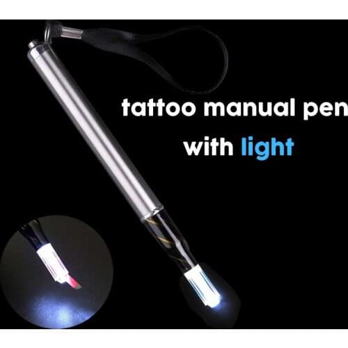 New Microblading Manual Pen Needle Alloy Accessories Tools Kit For Eyebrow Lip Tattoo Pen Tool Kit With LED Light Non-disposable