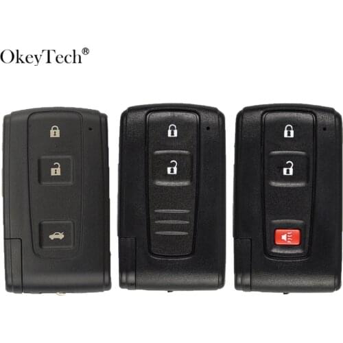 Okeytech 2/3 Buttons Smart Remote Control Auto Car Key Shell Case Fob For Toyota Prius 2004-2009 Corolla Verso Camry Small Blade