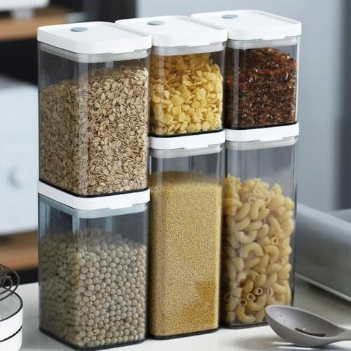Clear Sealed Storage Container Jar with Lid Kitchen Moisture Proof Coffee Tank Snack Grain Food Box
