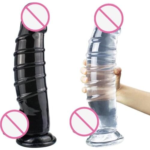 JIUAI Transparent Jelly Super Huge Dildo Realistic Penis For Women Masturbating Sex Toys
