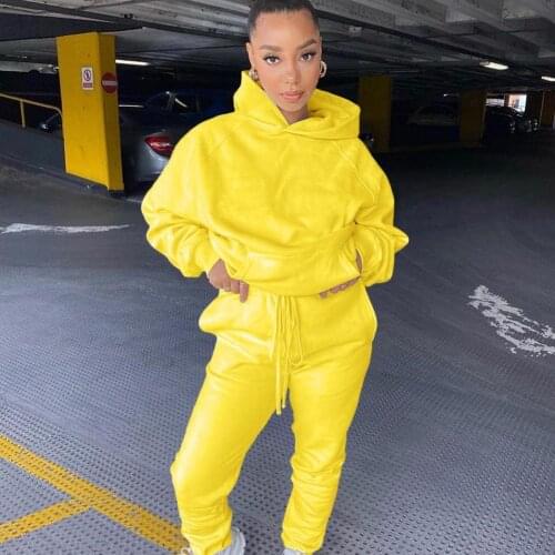 Trendy Women Tracksuit 2 Piece Set Winter Clothes Long Sleeve Top and Sweatpants Outfits Aesthetic Letter Sweat Suits