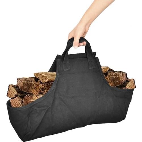 Large Capacity Outdoor Camping Bag Fireplace Stove Firewood Carrier Log Tote Pets Bag Holder for Carrying Wood Camping Accessory