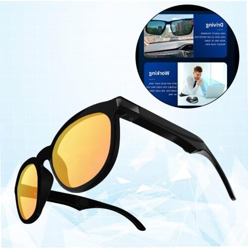 Smart Glasses Bone Conduction Headphone Open Ear Headset With Mic Hand-Free